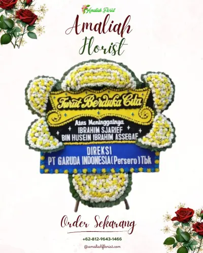 Papan Bunga Duka di Tanjung Sari Surabaya