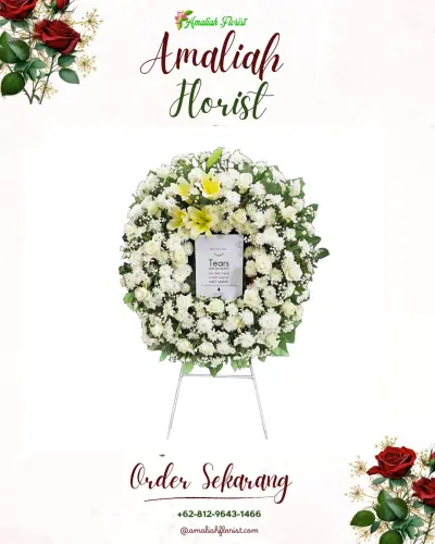 Krans Bunga Duka Cita di Tanjung Sari Surabaya